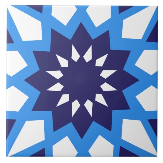 Keramik in Blau und Weiß Fliese (Vorderseite)