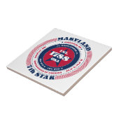 Keramik in Rot, Weiß und Blau Fliese (Seite)