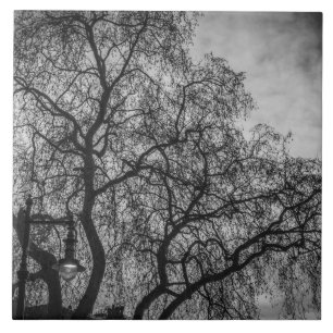 Keramik in schwarz-weiß-Ansichtsziegel Fliese