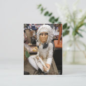 Keramik Indianerin Postkarte (Stehend Vorderseite)