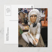 Keramik Indianerin Postkarte (Vorne/Hinten)