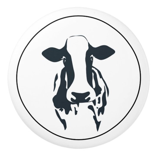 Keramik Kabinett Knob Cow Keramikknauf (Vorderseite)