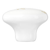 Keramik Kabinett Knob-Gold-Blätter Keramikknauf (Seitenansicht)