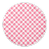 Keramik Kabinett Knob-Pink Kariert Keramikknauf (Vorderseite)