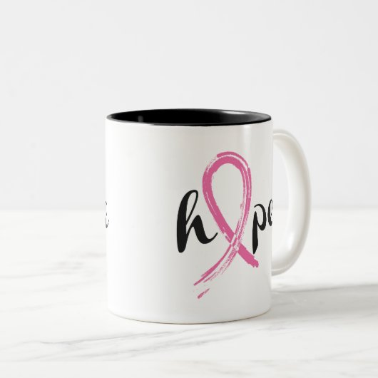 Keramik Kaffee Tasse-Brustkrebs Zweifarbige Tasse (VorderseiteRechts)