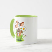Keramik Kaffee Tasse Cow Tasse (Vorderseite Links)
