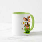 Keramik Kaffee Tasse Cow Tasse (VorderseiteRechts)