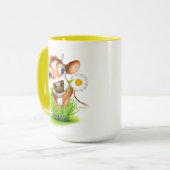 Keramik Kaffee Tasse Cow Tasse (Vorderseite Links)