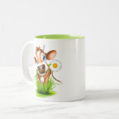 Keramik Kaffee Tasse Cow Tasse (Vorderseite Links)