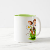 Keramik Kaffee Tasse Cow Tasse (VorderseiteRechts)