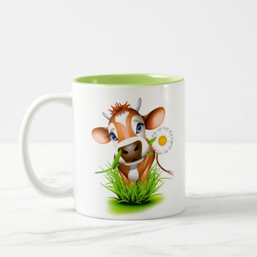 Keramik Kaffee Tasse Cow Tasse (Links)