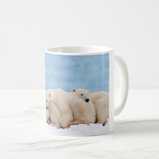 Keramik Kaffee Tasse-Polar-Bären Kaffeetasse (VorderseiteRechts)