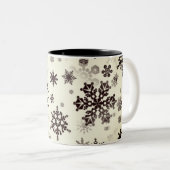 Keramik Kaffee Tasse Smokey Schneeflocken (VorderseiteRechts)