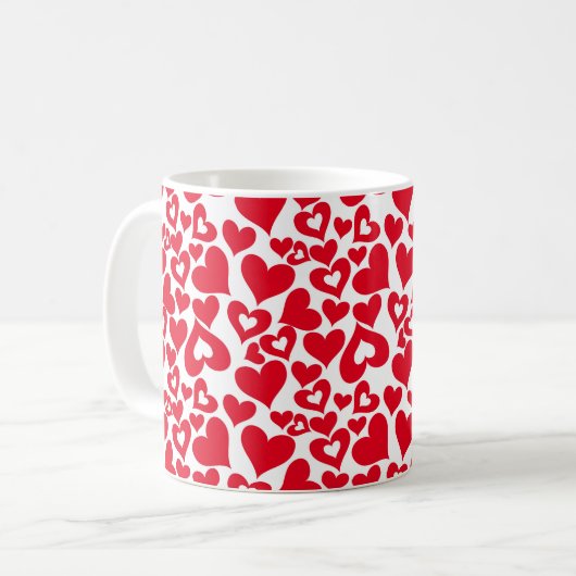 Keramik Kaffee Tasse-Valentine Herz Kaffeetasse (Vorderseite Links)