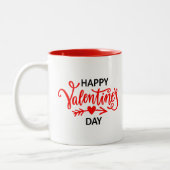 Keramik Kaffee Tasse-Valentine Herz Zweifarbige Tasse (Links)