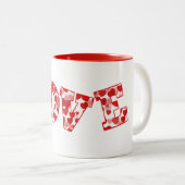 Keramik Kaffee Tasse-Valentine Herz Zweifarbige Tasse (VorderseiteRechts)