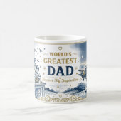 Keramik-Kaffeetasse 'Bester Vater der Welt' Kaffeetasse (Mittel)