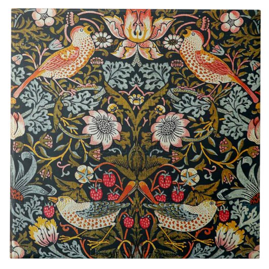 Keramik Kamin William Morris entwirft 014 Fliese (Vorderseite)