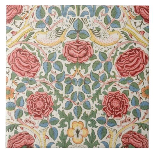 Keramik Kamin William Morris entwirft 016 Fliese (Vorderseite)