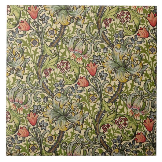 Keramik Kamin William Morris entwirft 023 Fliese (Vorderseite)