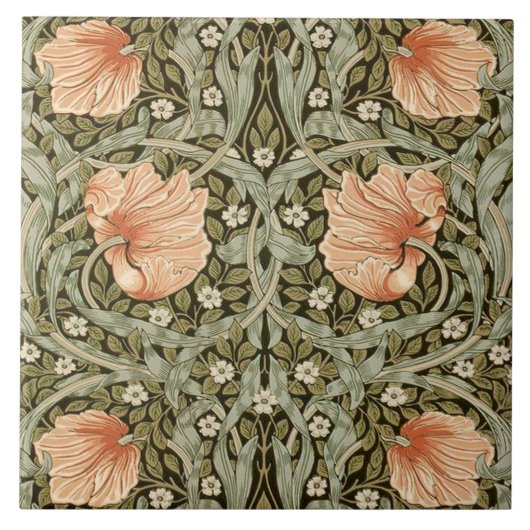 Keramik Kamin William Morris entwirft 027 Fliese (Vorderseite)