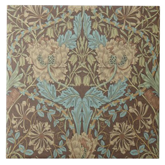 Keramik Kamin William Morris entwirft 02 Fliese (Vorderseite)