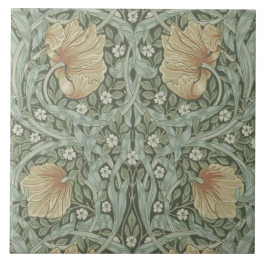 Keramik Kamin William Morris entwirft 04 Fliese (Vorderseite)