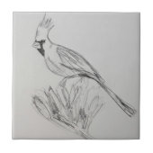 Keramik Kardinal, klein (10,8 cm x 10,8 cm) Fliese (Vorderseite)