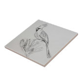 Keramik Kardinal, klein (10,8 cm x 10,8 cm) Fliese (Seite)