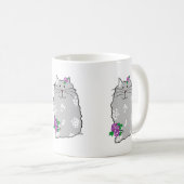 Keramik-Katze-Tasse mit Laune Kaffeetasse (VorderseiteRechts)