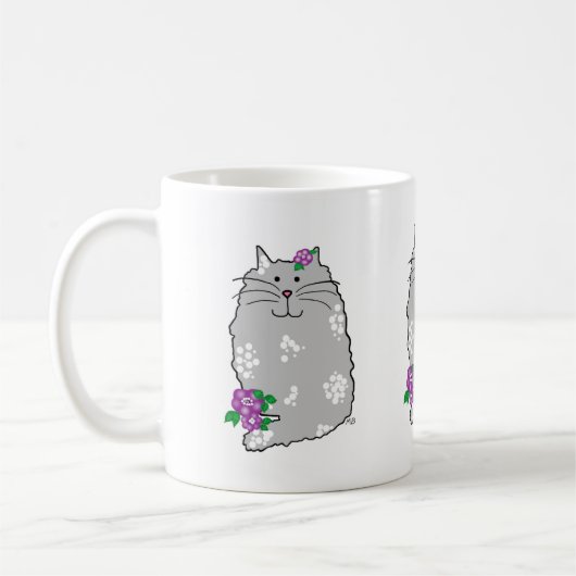 Keramik-Katze-Tasse mit Laune Kaffeetasse (Links)