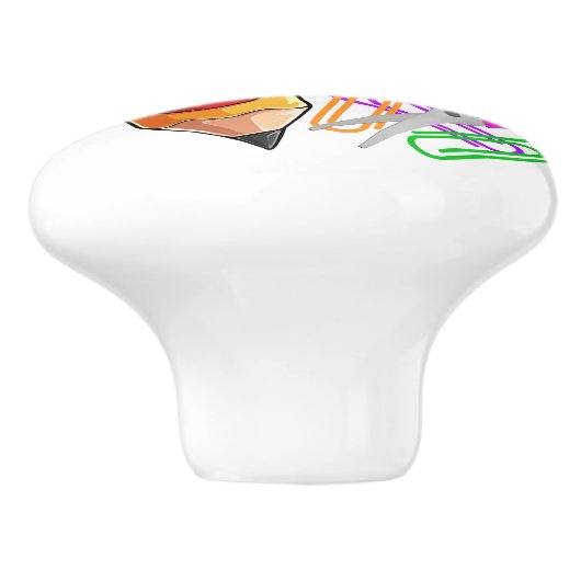 Keramik Keramikknauf (Seitenansicht)