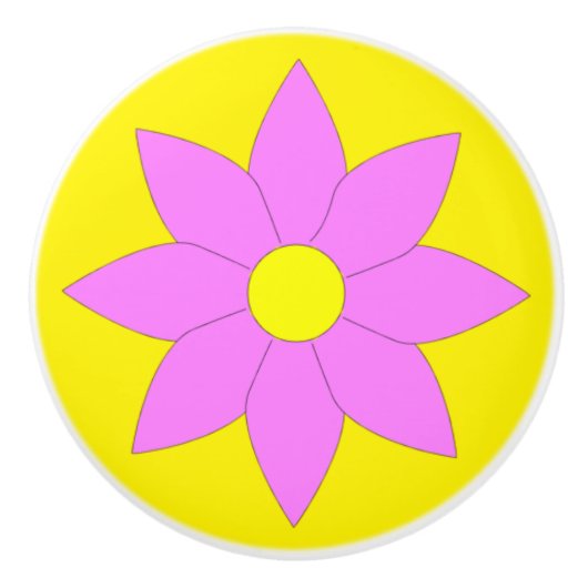 Keramik Knob/Blume Keramikknauf (Vorderseite)