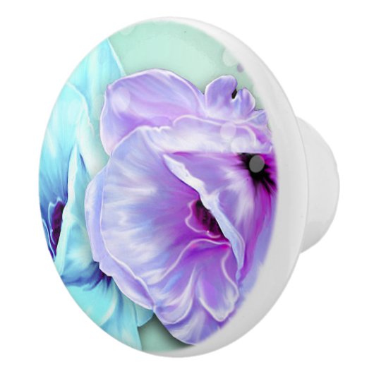 Keramik Knob/Blume Keramikknauf (Rechts)