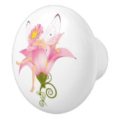 Keramik Knob/Fairy und Blume Keramikknauf (Rechts)