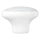 Keramik Knob/Grau Zickzack Keramikknauf (Seitenansicht)