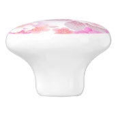 Keramik Knob/Rosa Blume Keramikknauf (Seitenansicht)