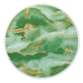 Keramik-Knoblauch aus grünem und grauem Marmor Keramikknauf (Vorderseite)