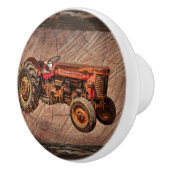 Keramik-Knoblauch für antike rote Traktoren Keramikknauf (Rechts)