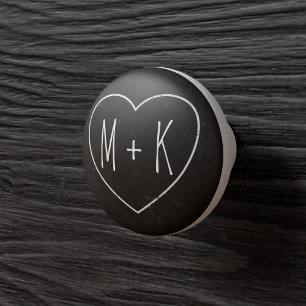 Keramik-Knoblauch für Monogramm-Herzkarbon Keramikknauf
