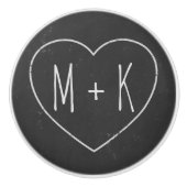 Keramik-Knoblauch für Monogramm-Herzkarbon Keramikknauf (Vorderseite)