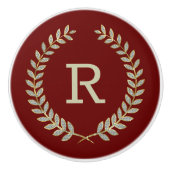 Keramik-Knoblauch für Rot und Imitate Glitzer Keramikknauf (Vorderseite)