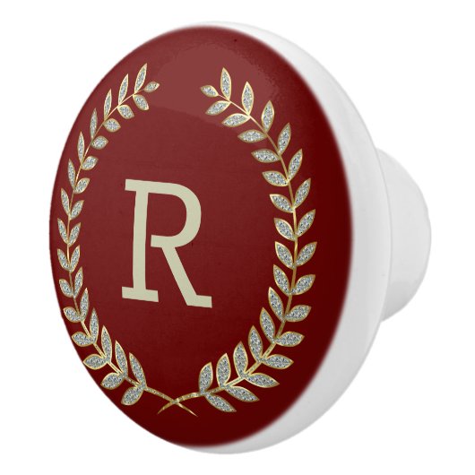 Keramik-Knoblauch für Rot und Imitate Glitzer Keramikknauf (Rechts)