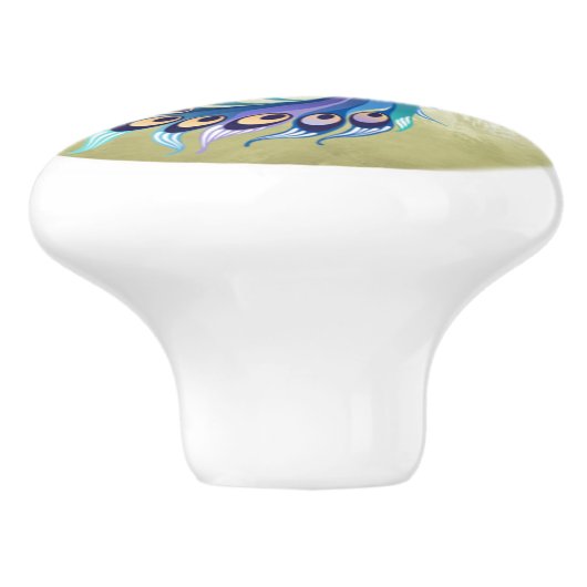 Keramik-Knoblauch Keramikknauf (Seitenansicht)