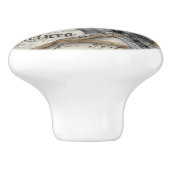 Keramik-Knobs an der Tür/Tafel - King Falcon Keramikknauf (Seitenansicht)