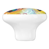 Keramik Knobs - Design Mehrfarbiger Herzen 2 Keramikknauf (Seitenansicht)