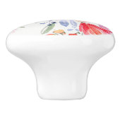 Keramik Knobs - Peonies & Poppies Design2 Keramikknauf (Seitenansicht)
