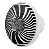 Keramik Knobs - Psychedelic Art Swirl B/W Keramikknauf (Rechts)