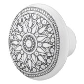 Keramik Knobs - Schwarzweiß-Design Keramikknauf (Rechts)