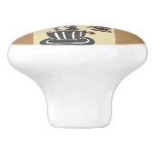 Keramik-Knochen Keramikknauf (Seitenansicht)